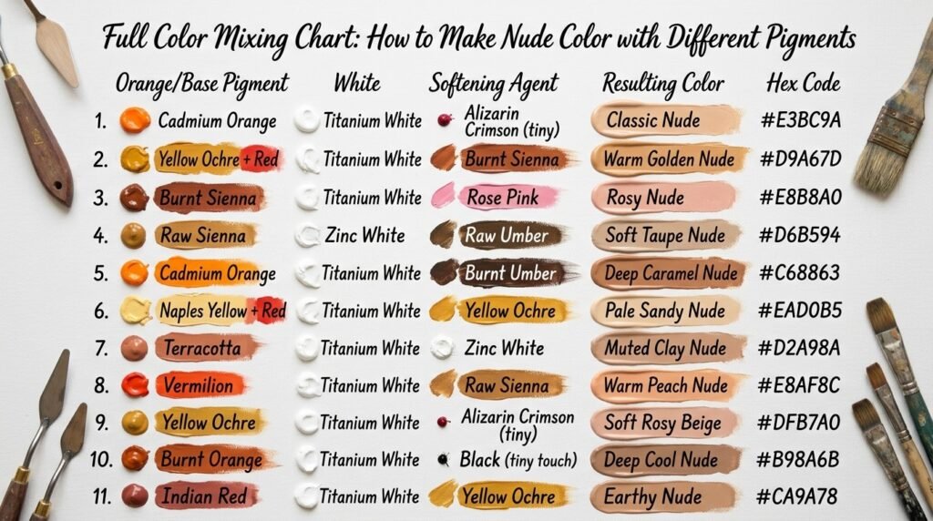 How to Make Nude Color with Different Pigments