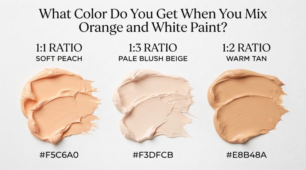 What Color Do You Get When You Mix Orange and White Paint?