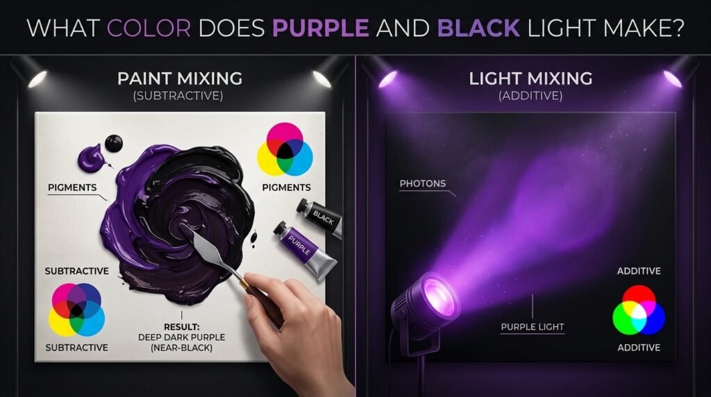 What Color Does Purple and Black Light Make?