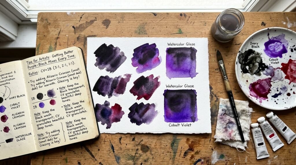 Tips for Artists: Getting Better Purple-Black Mixes Every Time
