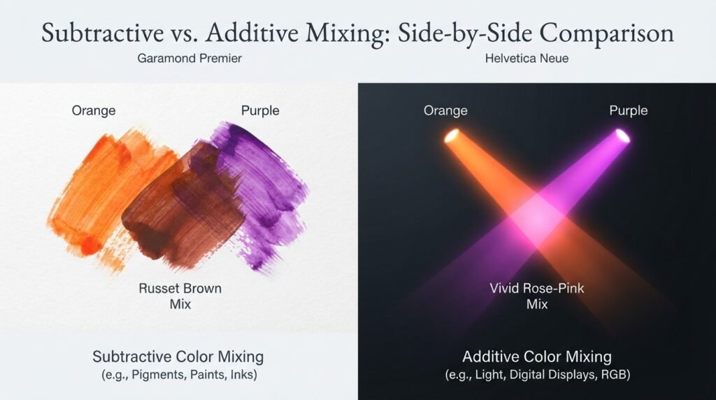 Subtractive vs. Additive Mixing: Side-by-Side Comparison