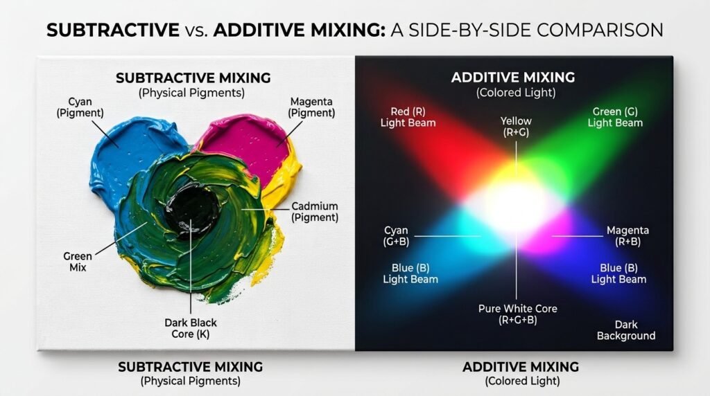 Subtractive vs. Additive Mixing: A Side-by-Side Comparison