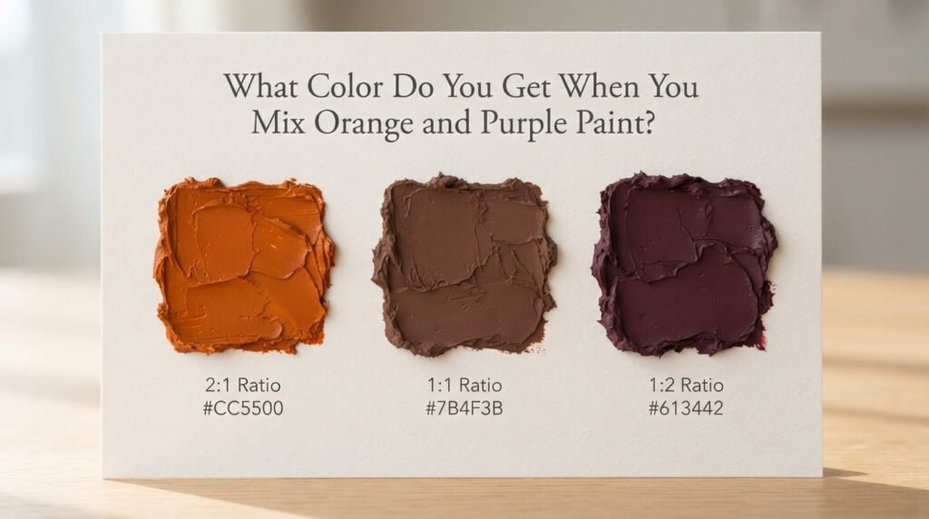 What Color Do You Get When You Mix Orange and Purple Paint?