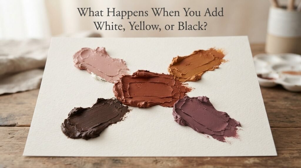 What Happens When You Add White, Yellow, or Black?