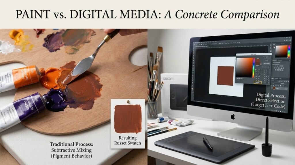 Paint vs. Digital Media: A Concrete Comparison