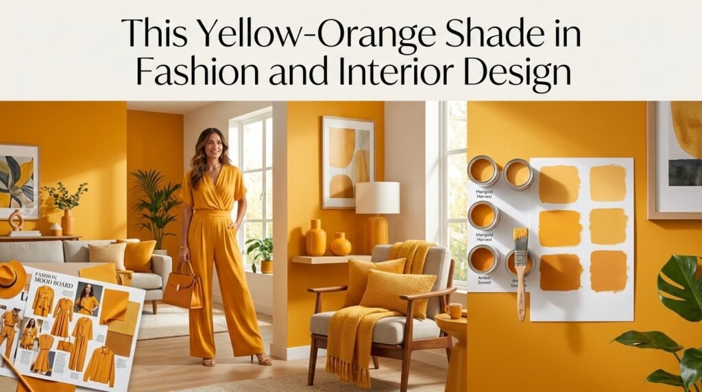 This Yellow-Orange Shade in Fashion and Interior Design