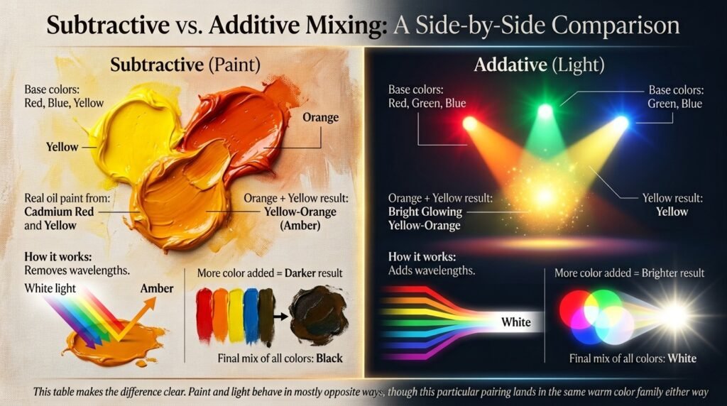 Subtractive vs. Additive Mixing: A Side-by-Side Comparison