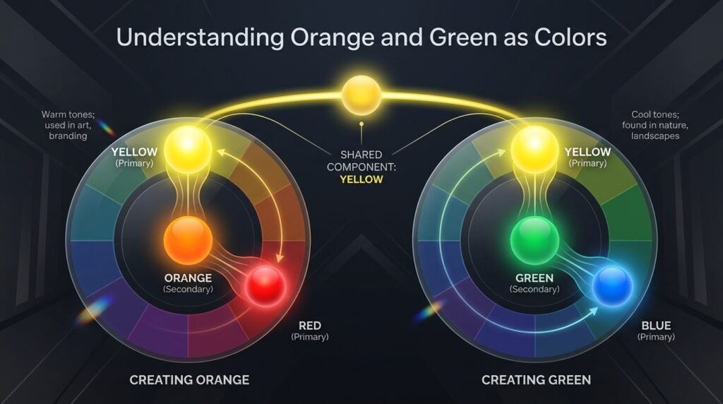 Understanding Orange and Green as Colors