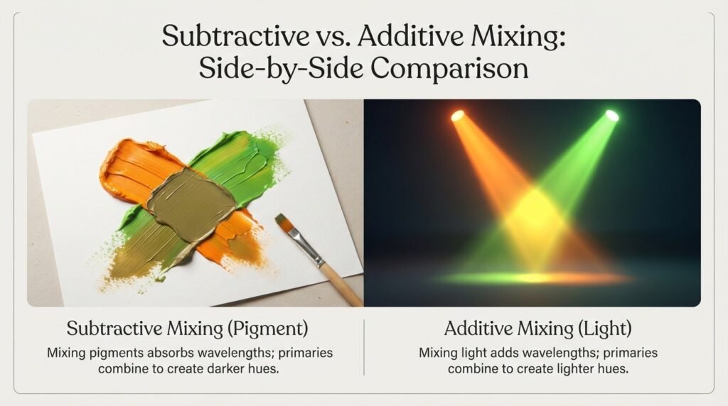 Subtractive vs. Additive Mixing: Side-by-Side Comparison