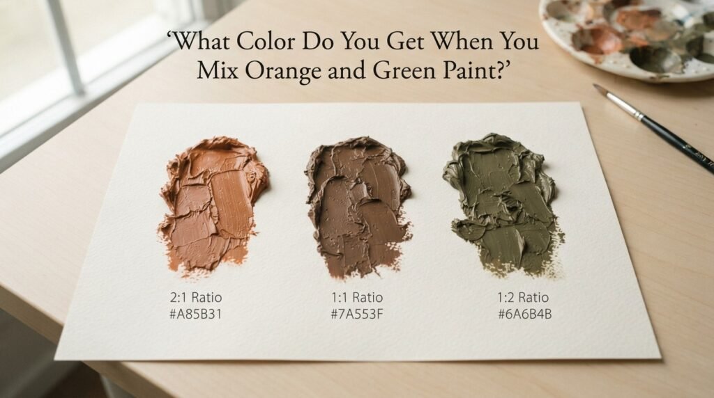 What Color Do You Get When You Mix Orange and Green Paint?