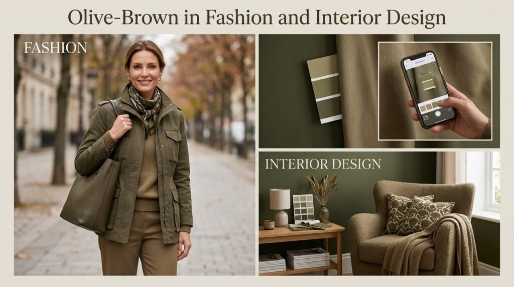 Olive-Brown in Fashion and Interior Design