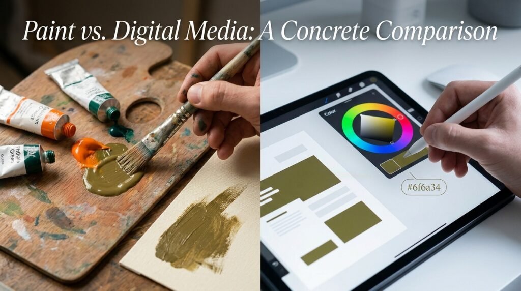 Paint vs. Digital Media: A Concrete Comparison