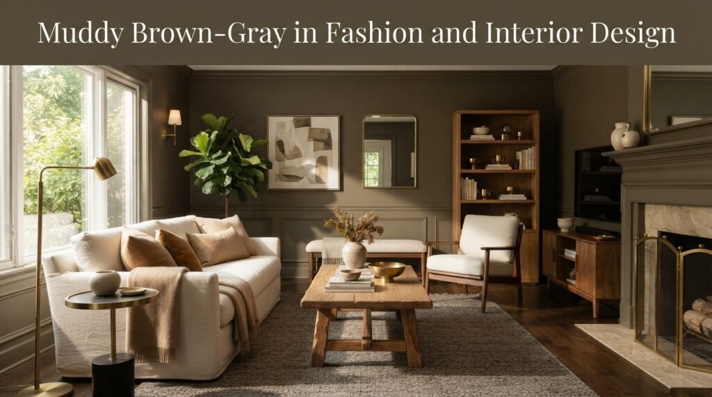 Muddy Brown-Gray in Fashion and Interior Design
