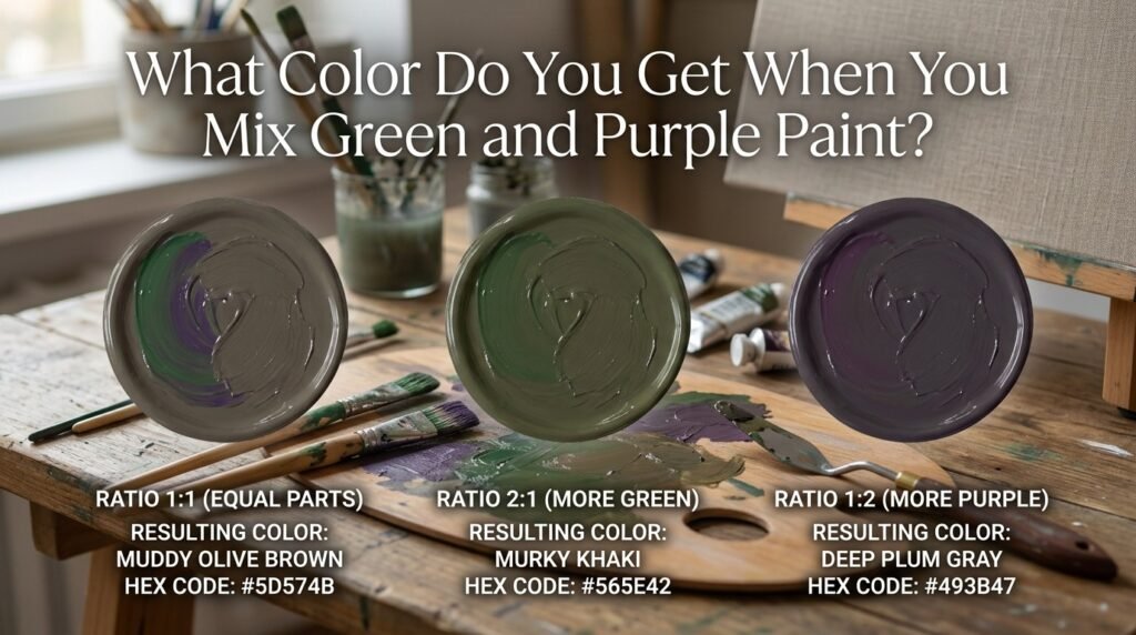 What Color Do You Get When You Mix Green and Purple Paint?