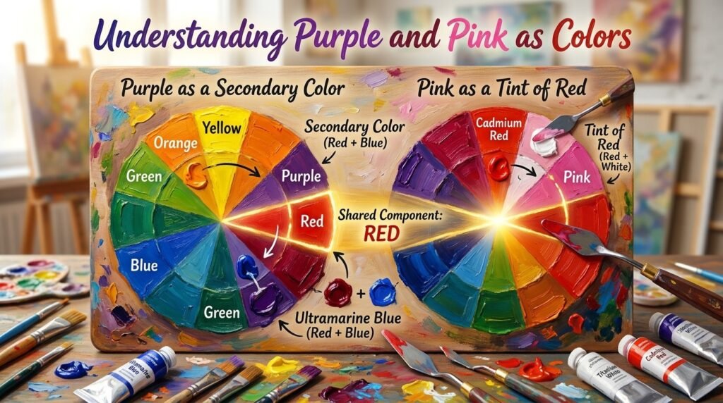 Understanding Purple and Pink as Colors