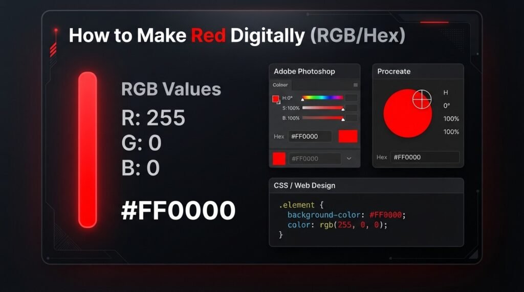 How to Make Red Digitally (RGB/Hex)