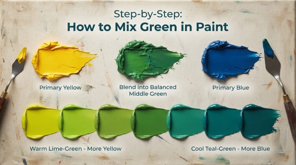 Step-by-Step: How to Mix Green in Paint