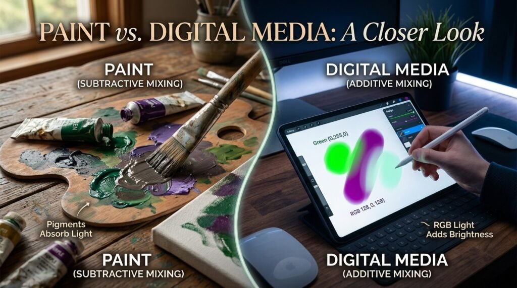 Paint vs. Digital Media: A Closer Look