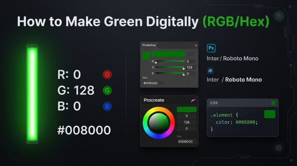 How to Make Green Digitally (RGB/Hex)
