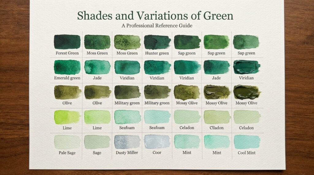 Shades and Variations of Green