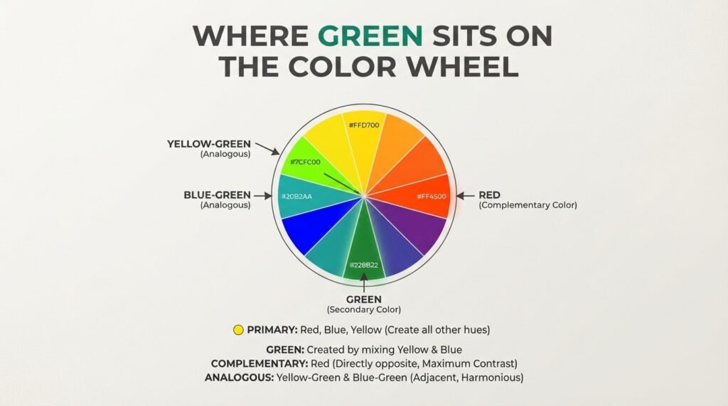 Where Green Sits on the Color Wheel