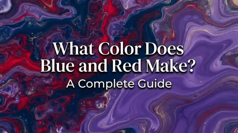 Blue and red paint mixing together to create vibrant purple and violet color shades