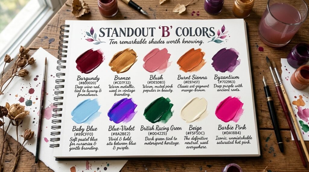 Quick Answer: Standout "B" Colors